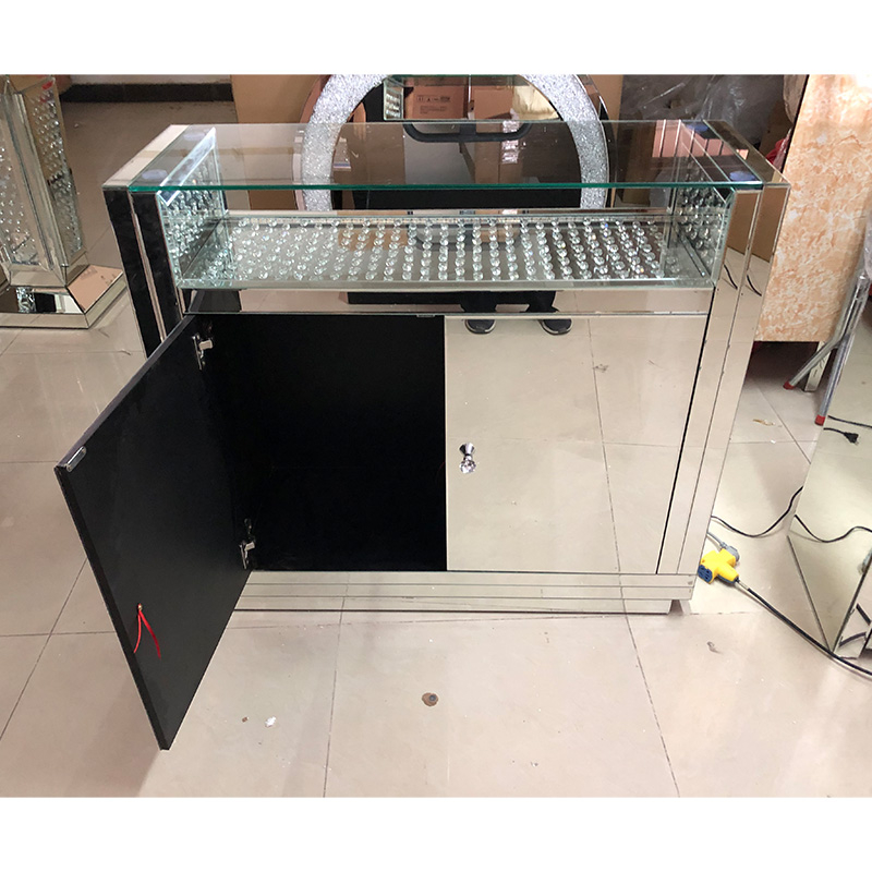 LED Design WXF-2124 Octagonal Beads Fashion Makeup Mirror Cabinet Match LED Mirror Custom Plug