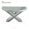 OEM Factory Supply WXWF-517 Mirrored X Shape Crushed Diamond Mirror Console Table