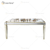 Facoty Supply Dining Table Luxury WXF-0309 Pure Gold Frame Homemade Mirrored Dining Table
