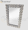 Wall Decoration Silver Curved Glass Wall Hanging Mirror