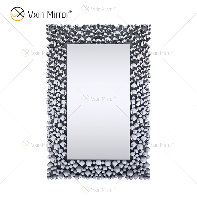 Top Quality Silver And Brown Modern Crystal Diamond Mirrored Console Table Hallway