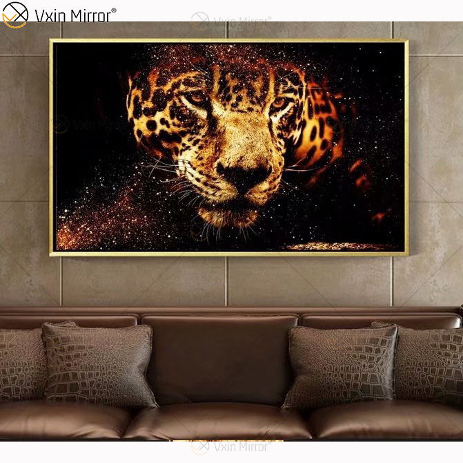 Crystal Porcelain Painting Resin Covered MDF Frame Furniture Decorative Mirror Wall Art