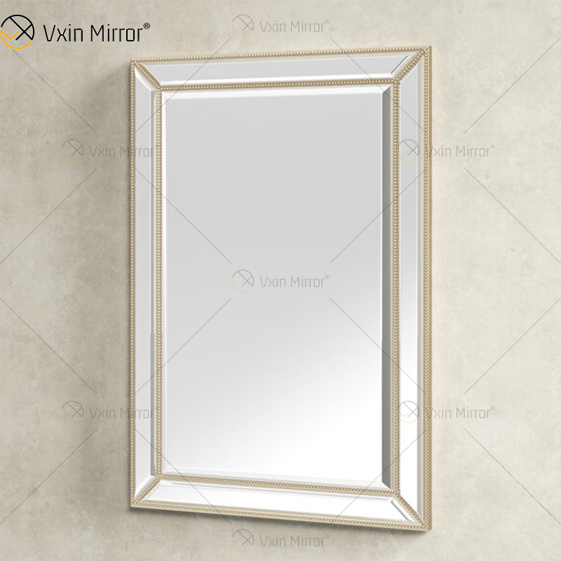 Good Quality WXM-1630 Luxury Champagne Gold Wall Mirror Wall Decor for Living Room Bedroom