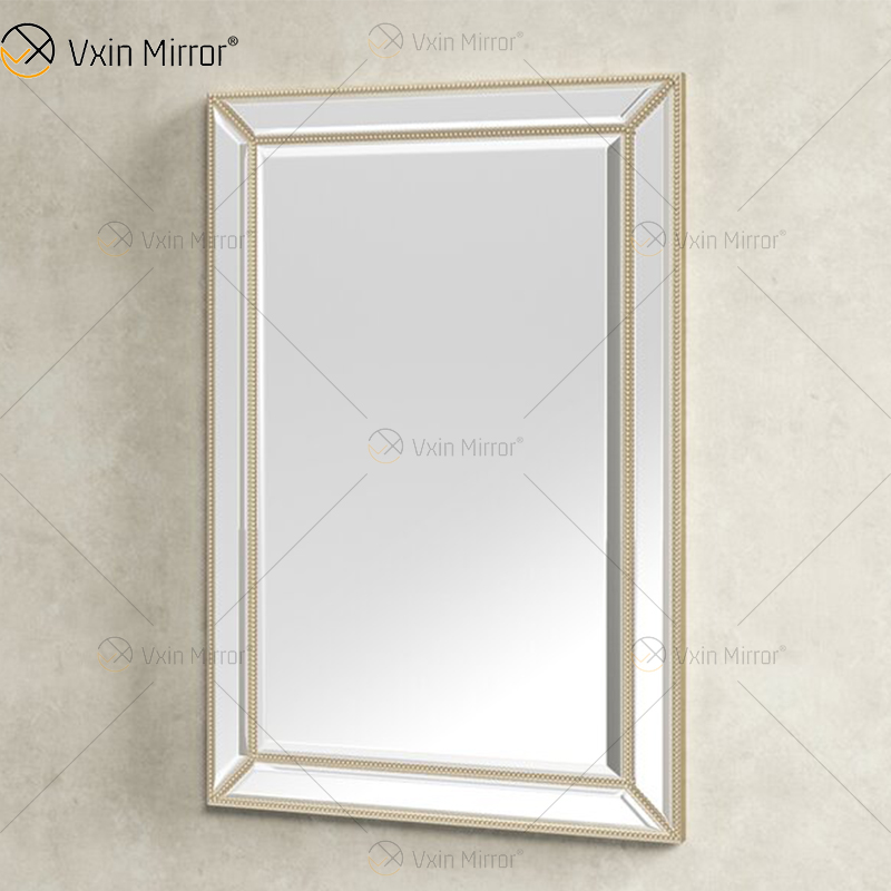 Good Quality WXM-1630 Luxury Champagne Gold Wall Mirror Wall Decor for Living Room Bedroom