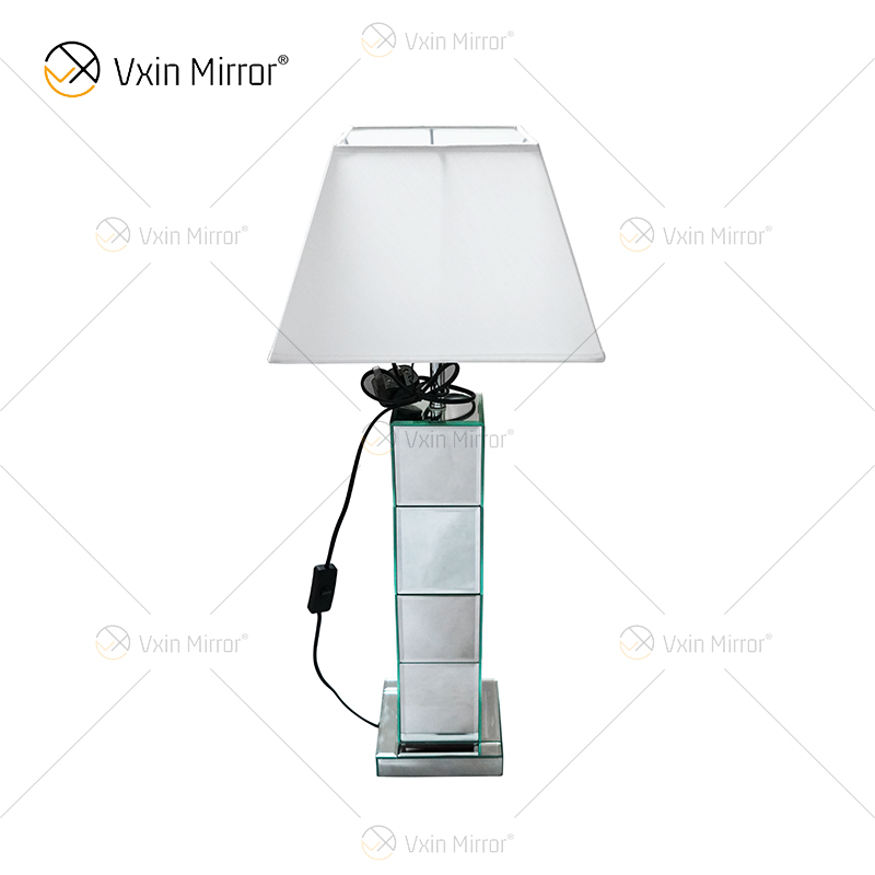 WXTL-004 Modern Silver Mirror Lamp with Lampshade For Bedroom