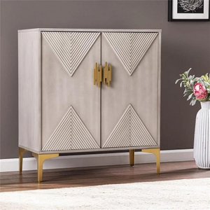 Wood Corner Console Storage Cabine