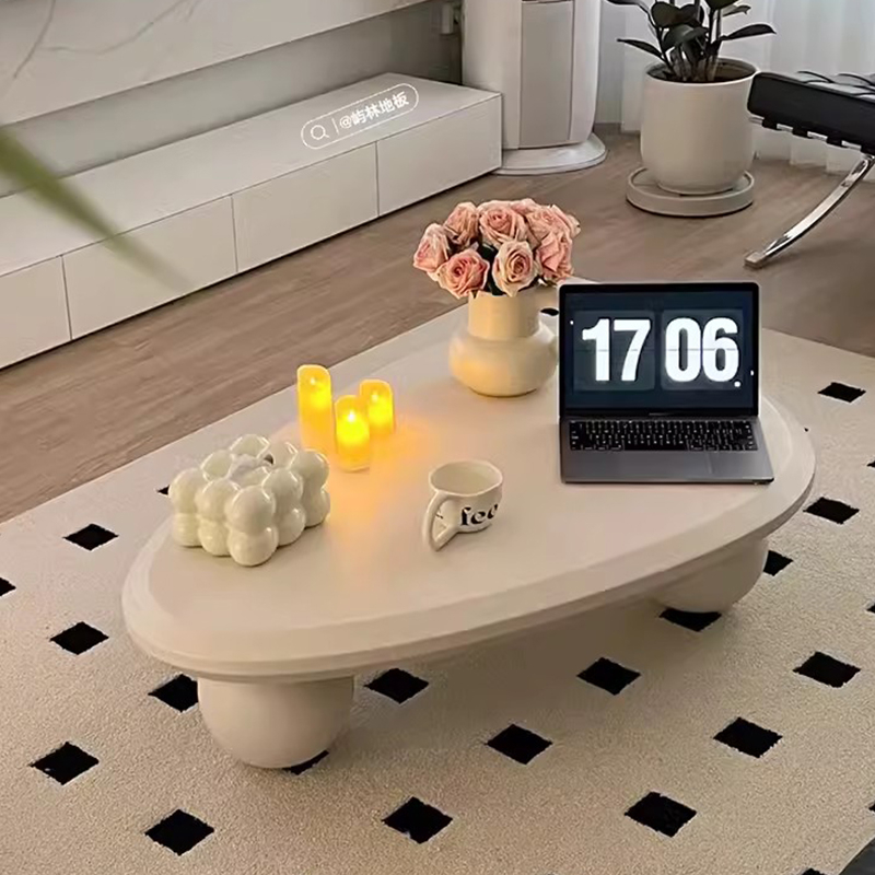 Modern minimalist cream coffee table