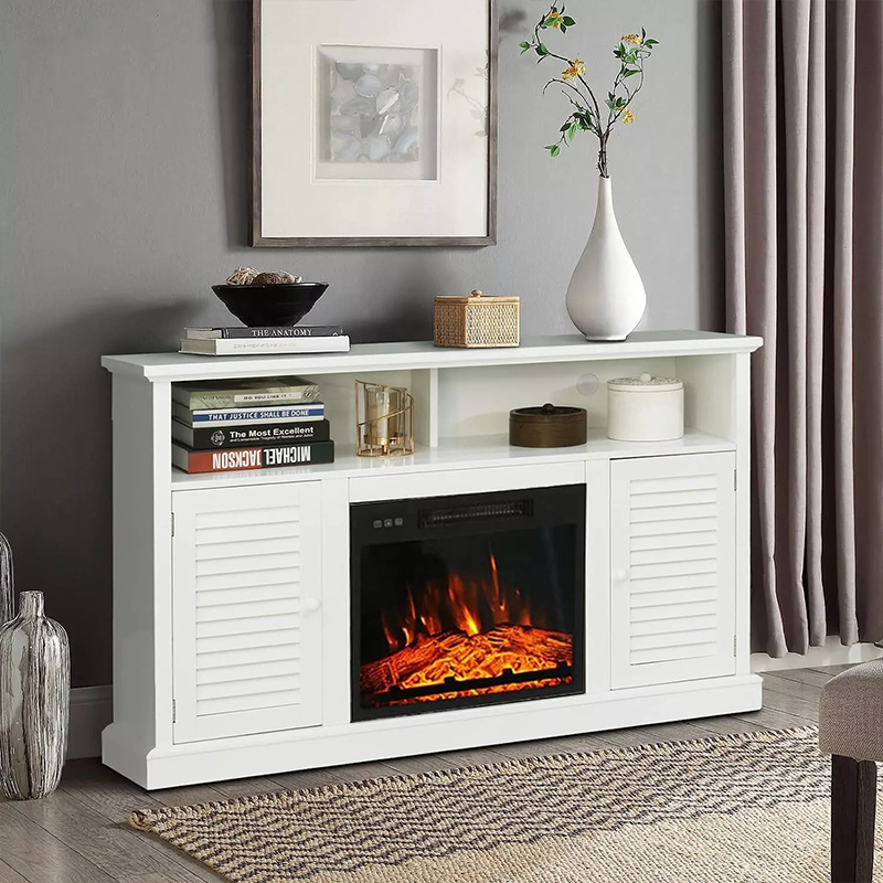Modern white cream wind TV cabinet