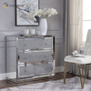 Good Quality Silver WXF-1001 Crushed Diamond Nightstand Modern Decor Bedside Table with 3 Drawer