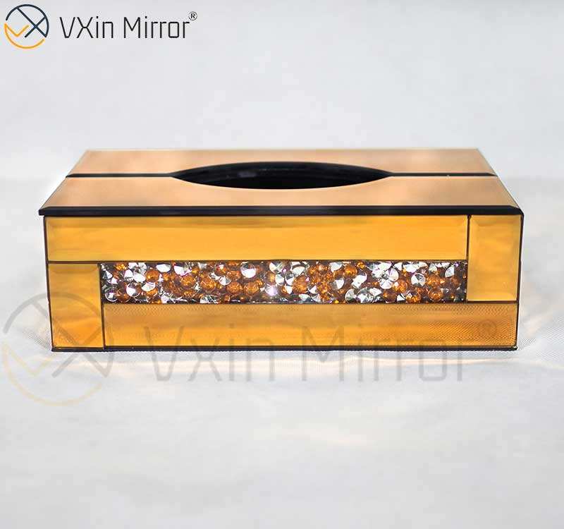 Diamond Tissue Box Mirror