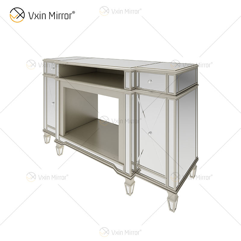 mirrored tv cabinet