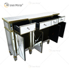 WXF-027-1 Luxury Glass Houseware Mirored Cupboard Cabinet With Muti Drawers