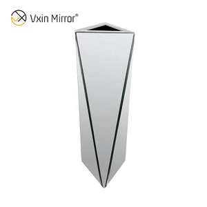 WXMV-040 Home Hotel Decorative Indoor Silver Mirrored Tabletop Vase Mirror Vase