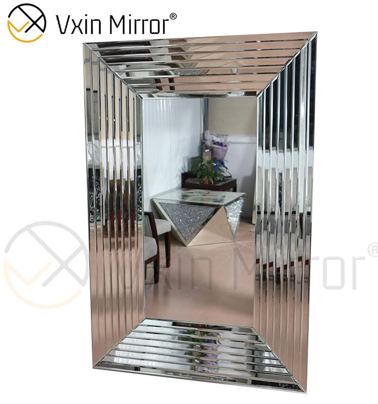 white framed mirror