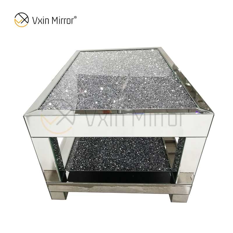 Customized Side Table WXF-117-1 Crushed Diamond Homemade Silver Coffee Table