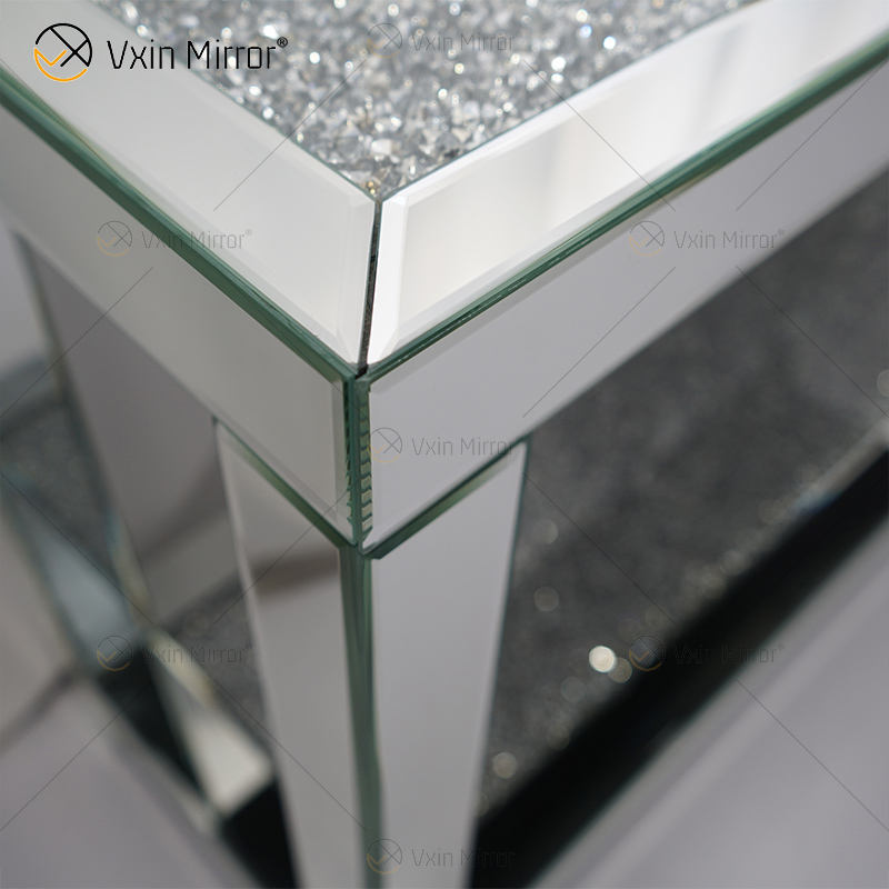 mirrored media console