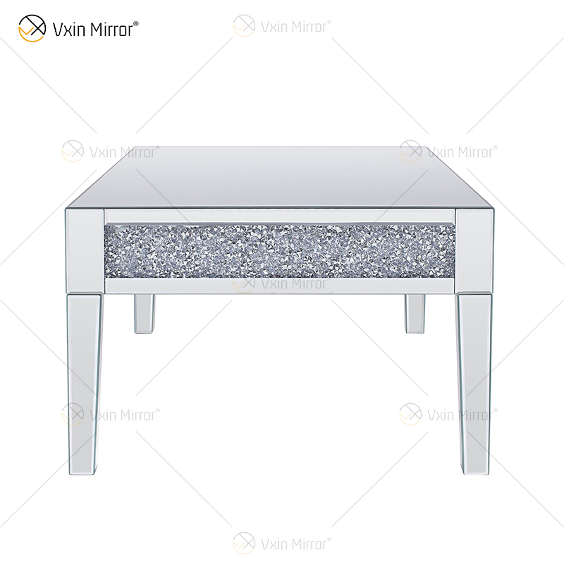 Vxin Customized Side Table WXF-170 Crushed Diamond Homemade Silver Coffee Table