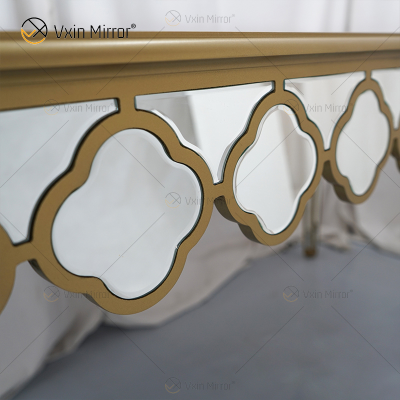 Facoty Supply End Table Luxury WXF-668 Pure Gold Homemade Mirrored Coffee Table