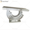 Multi Color High Quality WXF-542 Elegant Plaid Semi-Circle Glass Console Table