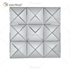 Wall Decora Silver 3D Elegant Square Silver Wall Hanging Mirror Wall Art Home Decor for Living Room Furniture WXM-1151