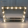 Venetian Styles WXDL-105 Silver Crystal Lighted Dressing Table Mirror with 12 Bulbs for Living Room Sofas