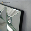 Home Decor WXM-1007 Modern Rectangle Crystal Silver Wall Mirror