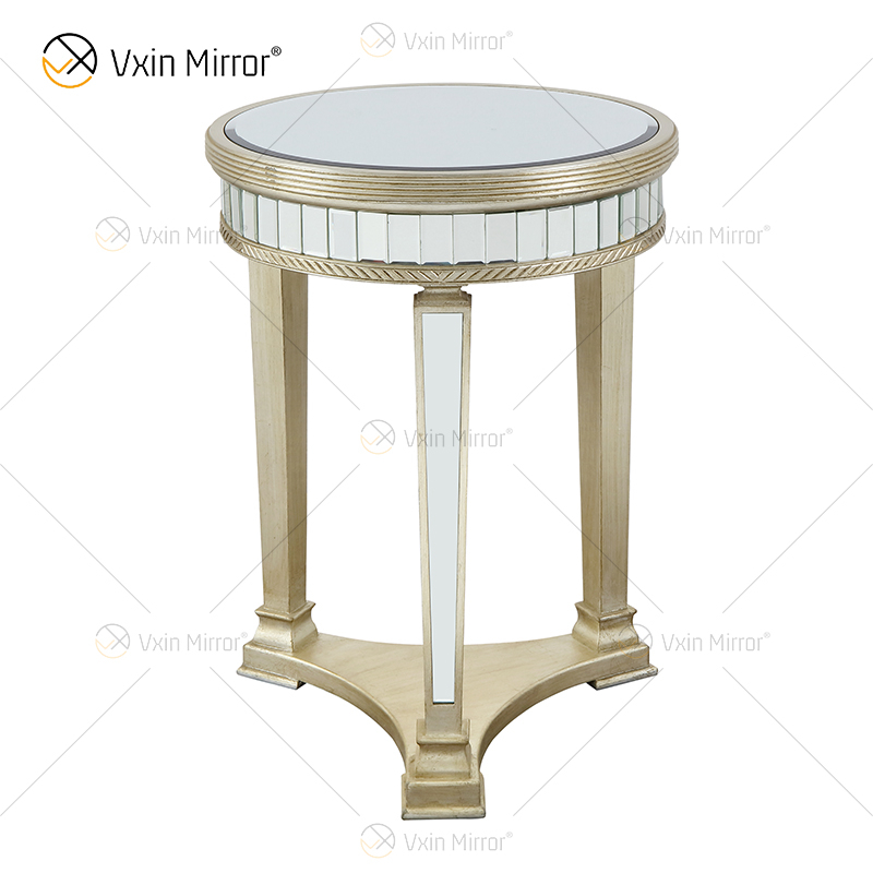 Luxury End Table WXWF-162 Home Decor Crystal Silver Anti Gold Furniture Mirrored Side Table