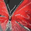 Homehold Decoration Red Butterfly Crystal Glass Wall Art