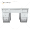 Factory Supply WXF-125 Modern Silver Mirrored Corner Dressing Table Chest Of Drawers