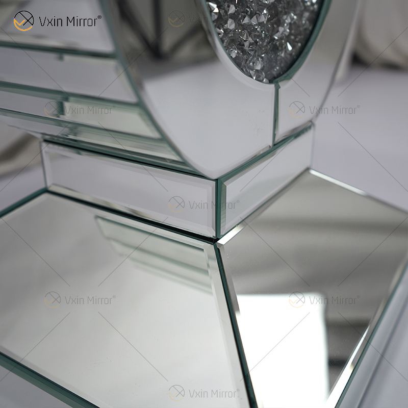 Factory Supply Vxin End Table WXF-157 Silver Crushed Diamond Mirror Side Table with Drawer