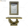 Original Factory Sparkly Crushed Diamond 3C Mirrored Console Table with Mirror Living Room Furniture