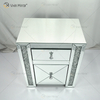 WXF-149 Mirrored Bedside Tables Cabinet 2 Drawers Nightstand Side Table Mirror Bedside Mirrored Bedside Table