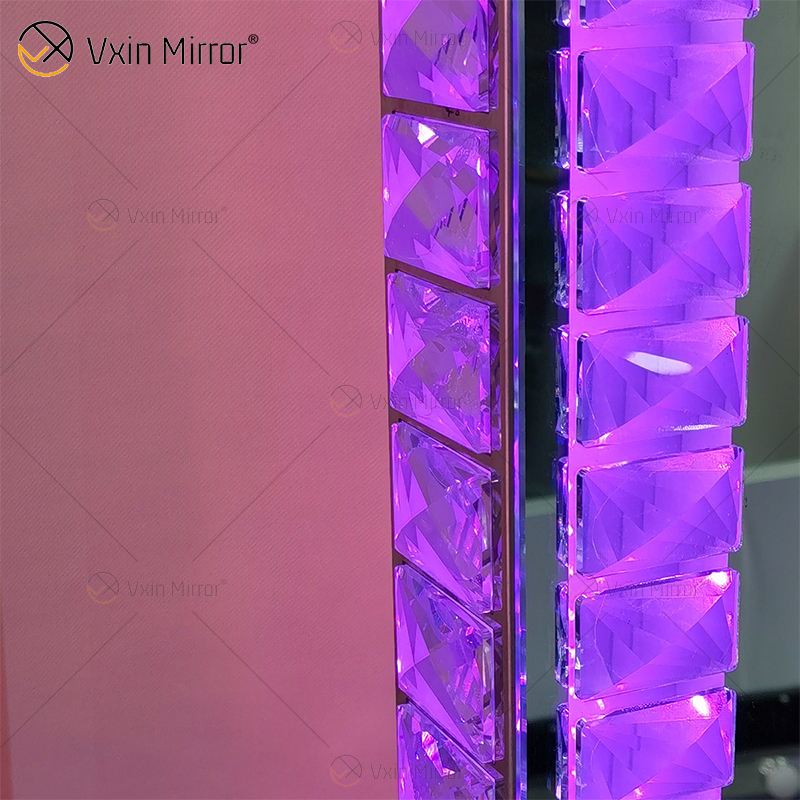Vanity Hollywood LED with Bluetooth WXDL-1208 Crystal Table Top Oval Decorativestyle Makeup Mirror with Led Light Bedroom Sets