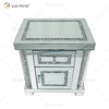 Vxin Mirror WXWF-144 Mirrored Furniture Nightstand Mirrored Bedside Table Cabinet Bedside Table with 2 Drawers