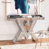 2022 New Products Designer Console Table Crushed Diamond Crystal Mirrored Console Tables