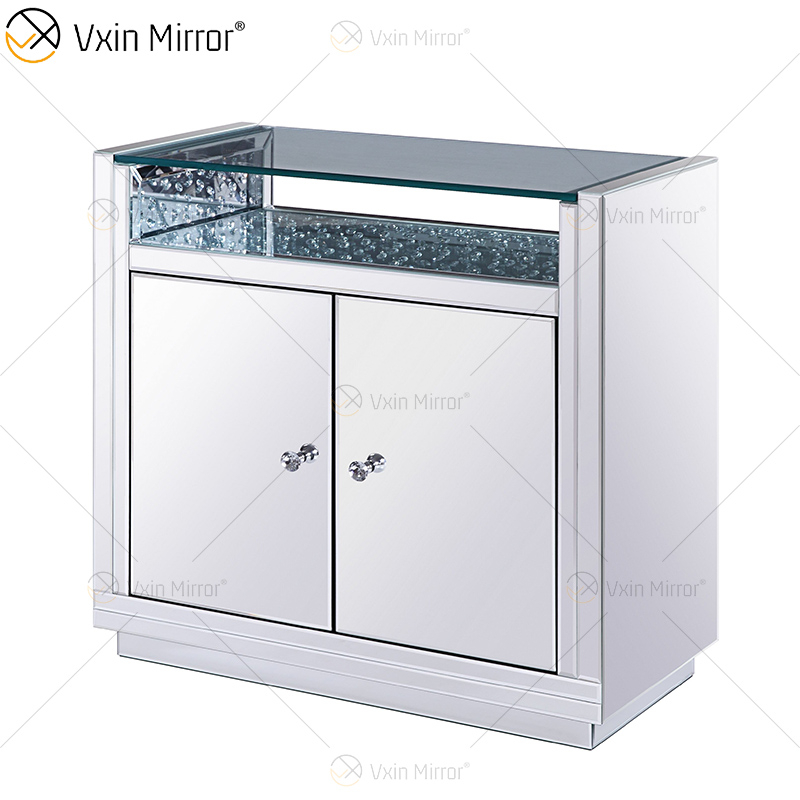 LED Design WXF-2124 Octagonal Beads Fashion Makeup Mirror Cabinet Match LED Mirror Custom Plug
