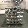 Home Decor Silver Mirror Safas Corner Table Furniture Mirrored Bedside Table WXWF-992
