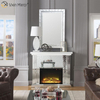 Modern WXWF-1096 Sparkle Electric LED Mirrored Crushed Crystal Mirror Fireplace