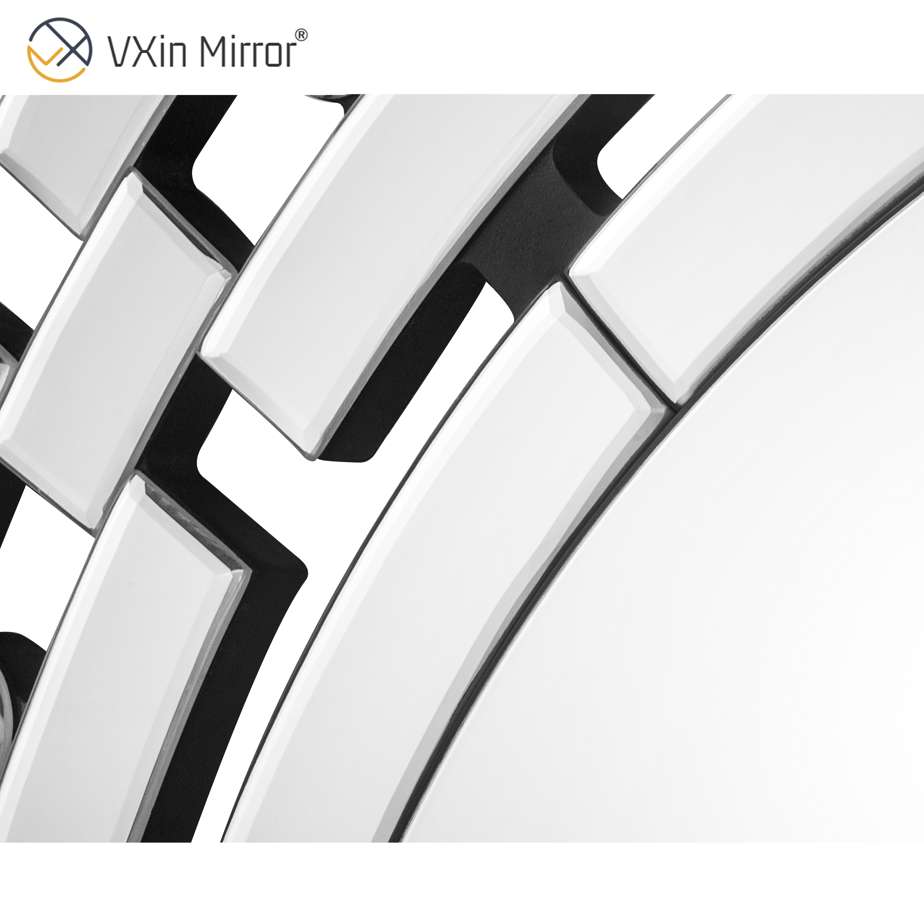 VXin Mirror WXM-1124 Moden Silver Glass Wall Mirror Home Decor for Living Room Bedroom