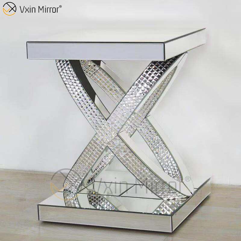 Modern End Table Mirror Furniture Side Table Hotel Hallway Mirrored Console Table for Living Room Furniture WXF-295