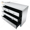 Factory Supply WXF-804 Silver Home Decor Mirored Cupboard Cabinet With Muti Drawers