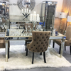 Facoty Supply Dining Table Luxury WXF-0309 Pure Gold Frame Homemade Mirrored Dining Table