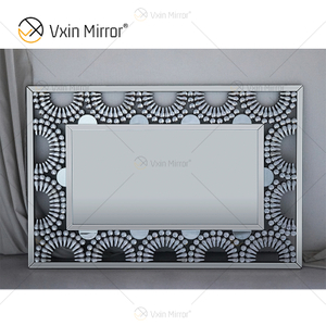 Wall Decor WXM-1120 Fashion Style Design Luxury Crystal Diamond Mirrored TV Wall Units