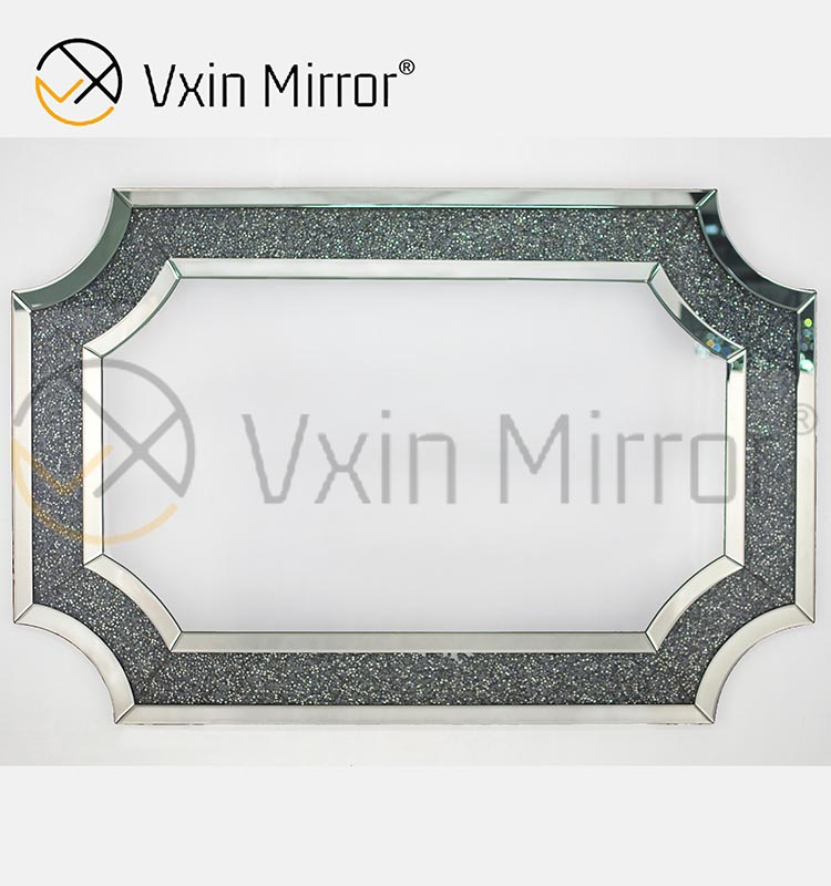 The Newest Vxin Mirror Silver Furniture Crush Diamond Console Table Mirrored with Length Mirror