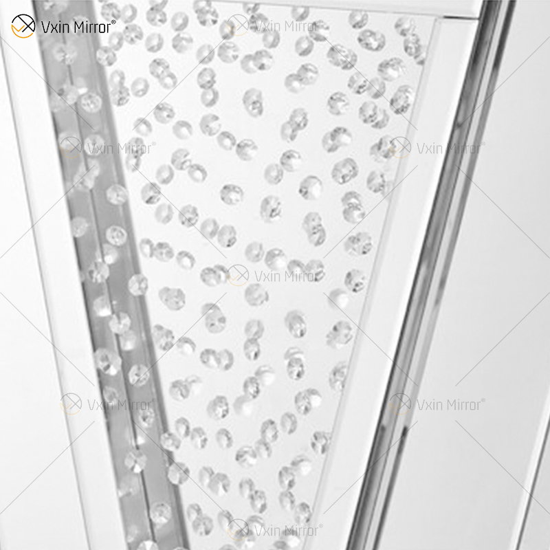 High Quality Wholesale Mirrored Console Table Crushed Diamond Crystal Hallway Entryway Table Console