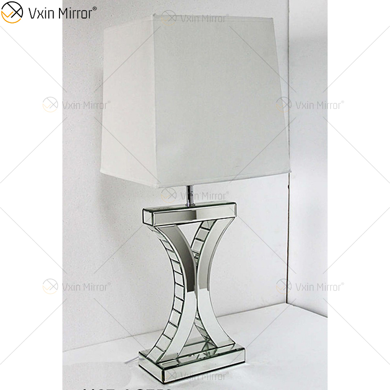 WXTL-004 Modern Silver Mirror Lamp with Lampshade for Crushed-diamond