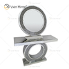 Multi Color Modern Silver Crystal Crafted Wood Console Table And Mirror