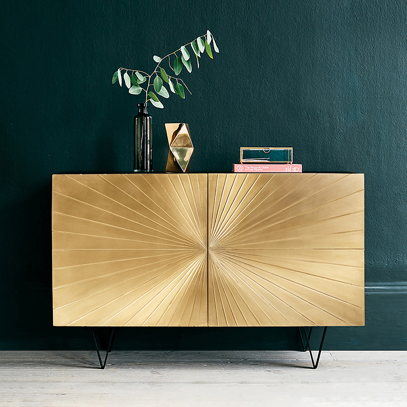 TV Cabinet Retro Style Carved