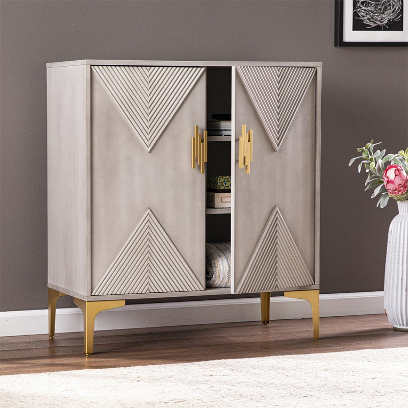 Wood Corner Console Storage Cabine