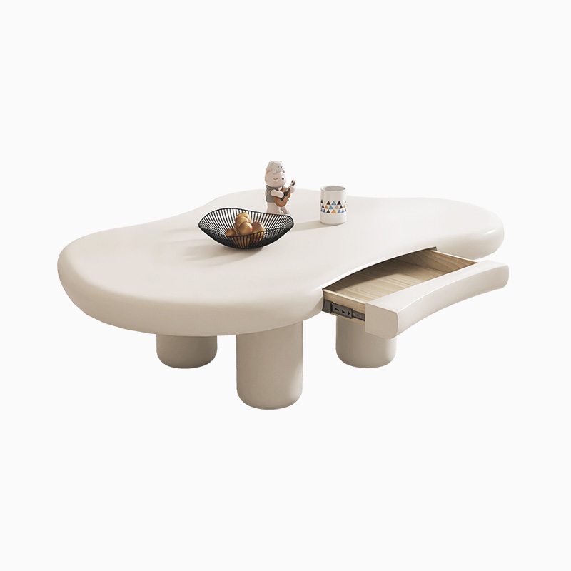 Cream style white coffee table sets